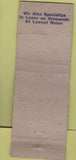 Matchbook Cover - Quick Loan Bank St Paul MN WORN