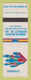 Matchbook Cover - Chevrolet Dawkins McCord Lineville AL WEAR