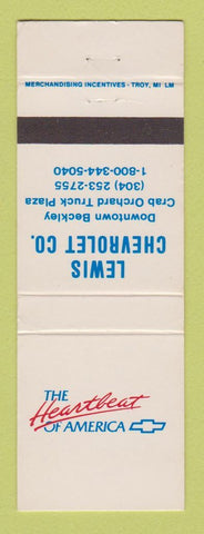 Matchbook Cover - Chevrolet Lewis Beckley WV