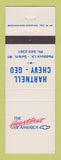 Matchbook Cover - Chevrolet Hartnell Geo Salem WI