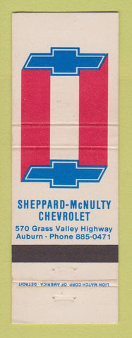 Matchbook Cover - Chevrolet Sheppard McNulty Auburn CA