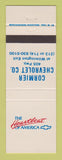 Matchbook Cover - Chevrolet Cormier