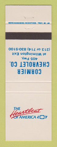 Matchbook Cover - Chevrolet Cormier