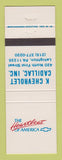 Matchbook Cover - Chevrolet K Cadillac Lehighton PA #2