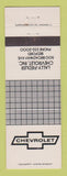 Matchbook Cover - Chevrolet Lally Fiedler Bedford