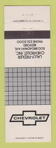 Matchbook Cover - Chevrolet Lally Fiedler Bedford