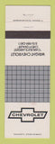 Matchbook Cover - Chevrolet Wright Carlisle IA