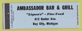 Matchbook Cover - Ambassador Bar Grill Bay City MI WEAr Full Length