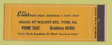 Matchbook Cover - Ellis Auto Body York PA Full Length