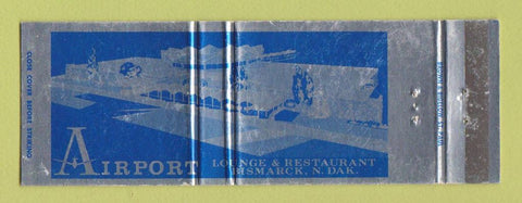 Matchbook Cover - Airport Lounge Restaurant Bismarck ND WEAR Full Length