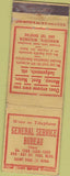 Matchbook Cover - General Service Bureau loan St Paul MN