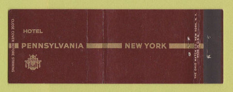 Matchbook Cover - Hotel Pennsylvania New York City Full Length