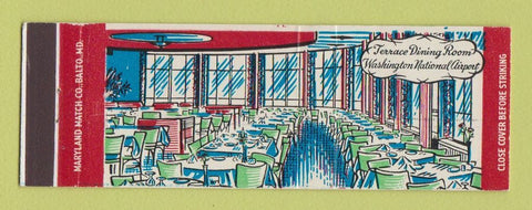 Matchbook Cover - Terrace Dining Room Washington National Airport DC