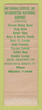 Matchbook Cover - Terrace Dining Room Washington National Airport DC