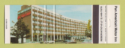 Matchbook Cover - Pan American Motor Inn Elmhurst Queens NY Full Length