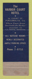 Matchbook Cover - Harbor Court Hotel Portsmouth VA Full Length