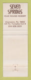 Matchbook Cover - Seven Springs Resort Champion PA Full Length