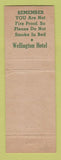 Matchbook Cover - Hotel Wellington Albany NY