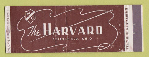 Matchbook Cover - The Harvard Springfield OH