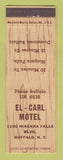 Matchbook Cover - El Carl Motel Buffalo NY