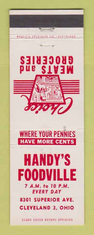 Matchbook Cover - Handy's Foodville Grocery Store Cleveland OH