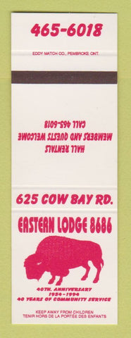 Matchbook Cover - Eastern Lodge Buffalo 1994 Canada ON? SAMPLE