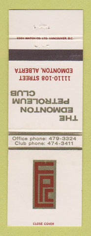 Matchbook Cover - Edmonton Petroleum Club AB WEAR