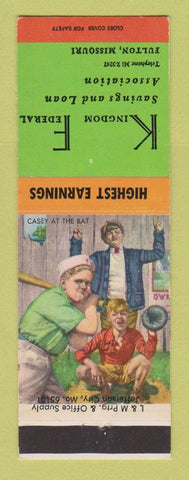 Matchbook Cover - Kingdom Federal Savings Loan Fulton MO
