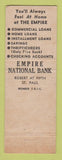 Matchbook Cover - Empire Natonal Bank St Paul MN