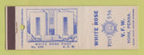 Matchbook Cover - White Rose VFW York PA