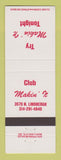 Matchbook Cover - Makin' It Club St Ann MO