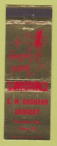 Matchbook Cover - EW Orchard Grocery Teresita MO Christmas