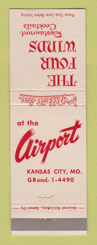 Matchbook Cover - Four Winds Restaurant At the Airport Kansas City MO