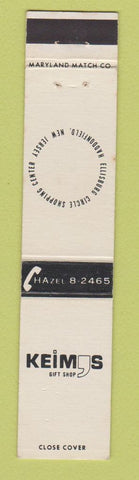 Matchbook Cover - Keim's Gift Shop Haddonfield NJ 12 Strike