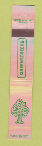 Matchbook Cover - Greenstreets Peoria IL Colorado Springs Seattle WA 10 Strike