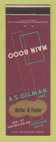 Matchbook Cover - AS Gilman Cleveland OH Printing