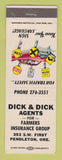 Matchbook Cover - Farmers Insurance Group Dick Pendleton OR