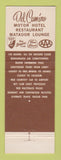 Matchbook Cover - Del Camino Motor Hotel El Paso TX