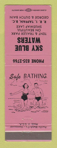 Matchbook Cover - Sky Blue Waters Tappan BC girlie