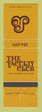 Matchbook Cover - Faculty Club University of Calgary AB WEAR