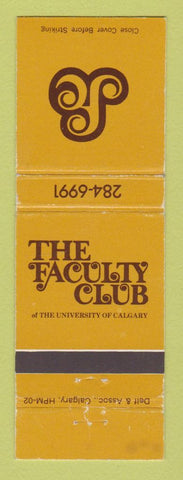 Matchbook Cover - Faculty Club University of Calgary AB WEAR