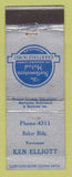 Matchbook Cover - Ken Elliott Insurance Kewanee WEAR