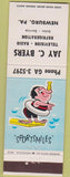 Matchbook Cover - Jay Byers TV Radio Repair Newburg PA