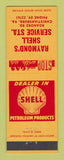 Matchbook Cover - Raymond's Shell oil gas Christiansburg VA