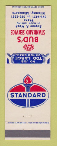 Matchbook Cover - Bud's Standard oil gas Kilkenny MN