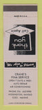 Matchbook Cover - Crane's Fina oil gas Hoisington KS