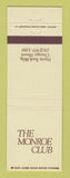 Matchbook Cover - The Monroe Club Chicago IL