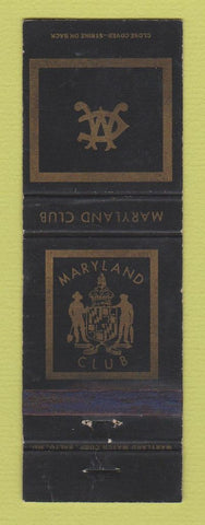 Matchbook Cover - Maryland Club MD WEAR