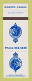 Matchbook Cover - Manitoba Club Winnipeg MB