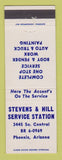 Matchbook Cover - Stevens & Hill Service Auto Repair Phoenix AZ